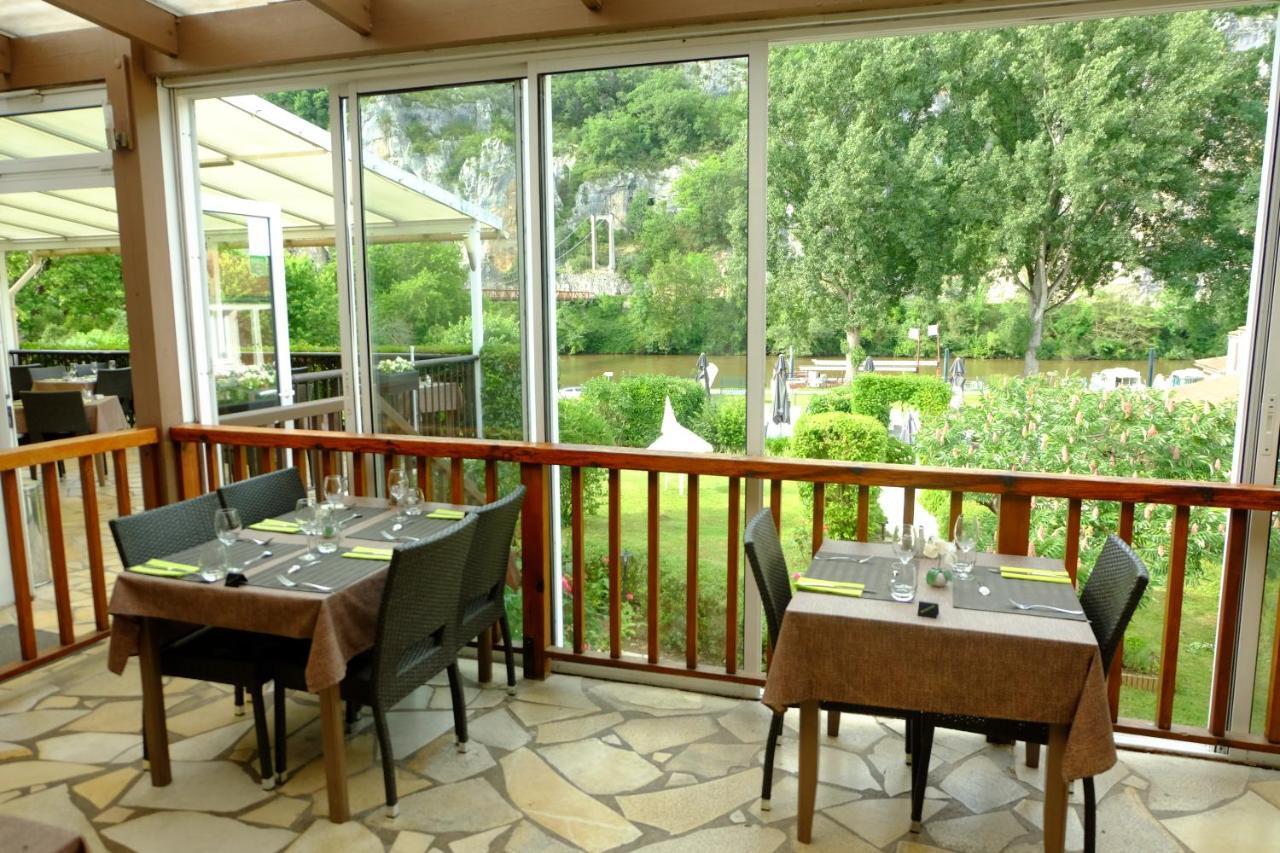 Hotel Restaurant Les Falaises Bouziès Buitenkant foto